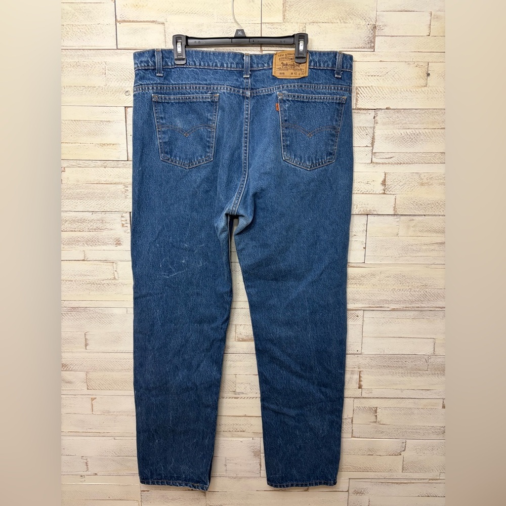 Levi‎ Mens jeans 505 42x32 vintage orange tab blue denim